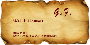Gál Filemon névjegykártya